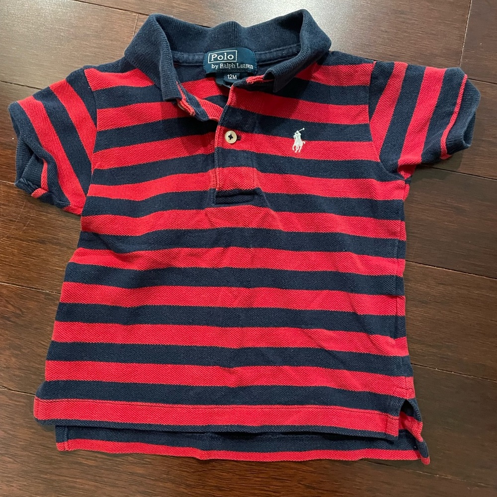 12 mo Polo Ralph Lauren Red and Blue Stripe